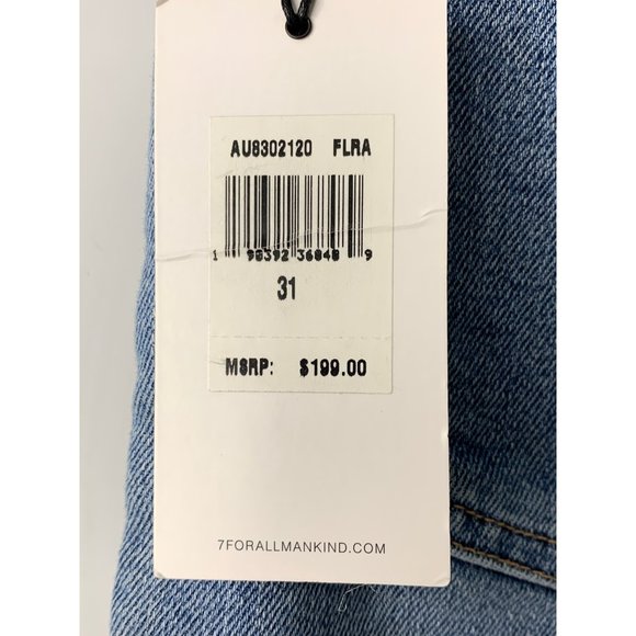 Womens 7 for all Mankind NWT Size 31 Ankle Skinny Jeans Raw Hem $199 6599 - Picture 5 of 11